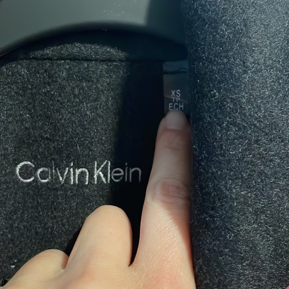 Calvin Klein womens charcoal, gray peacoat - Picture 3 of 9